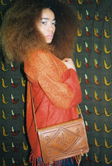 Patterned Moroccan Leather Handbag