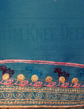 Handmade Upcycled Blue Sari Crop